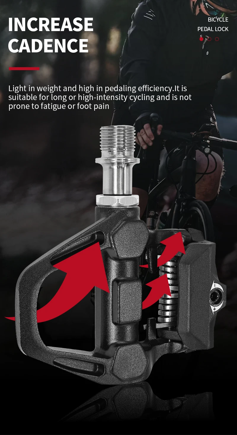 BUCKLOS Fahrrad Selbstsichernde Pedale für Spd Sl System Rennrad Pedal Hochfeste Rennrad Klickpedale für SHIMANO – Detail 6
