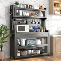 Nordic Metal Kitchen Cabinet for Kitchen Furniture Sideboard Multi-layer Landing Creative Upscale Multifunction Storage Cabinet 2