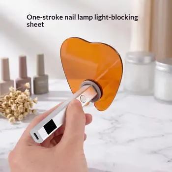 Dispositivi per saloni di bellezza per unghie, deflettore in plastica che blocca la luce per lampada UV per unghie a forma dritta, occhiali protettivi anti-luce blu