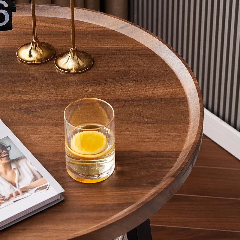 JOYLIVE Tea Table Simple Modern Sofa Side Table Household Round Double-layer Side New