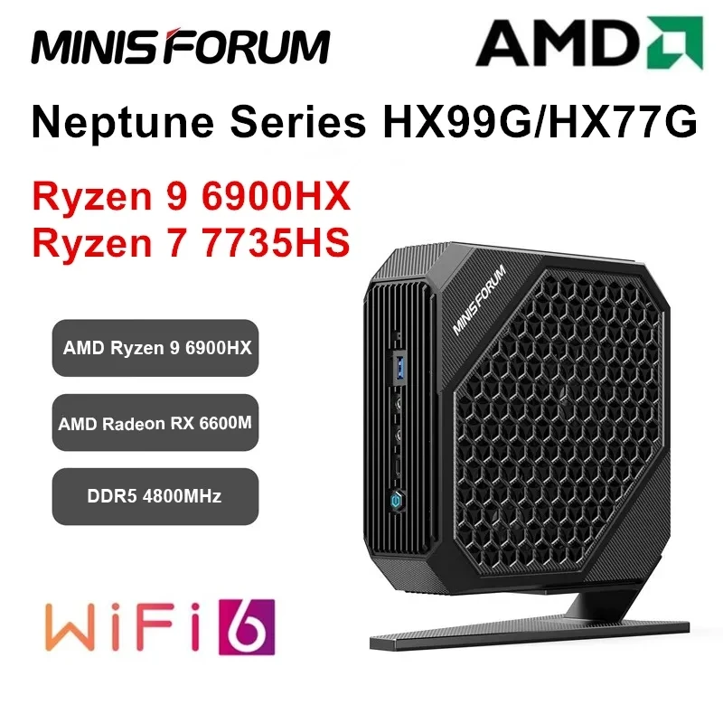 MinisForum HX99G HX77G Mini Gaming PC AMD Ryzen 9 6900HX 7735HS 