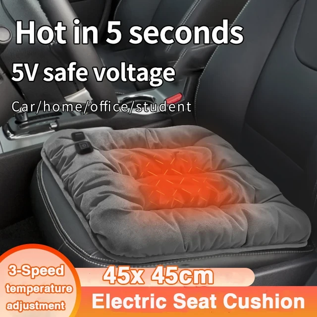 Heated Seat Cushion Seat Heater Warmer Cover Seat Pad Winter Single Seat  Electric Heating Pad