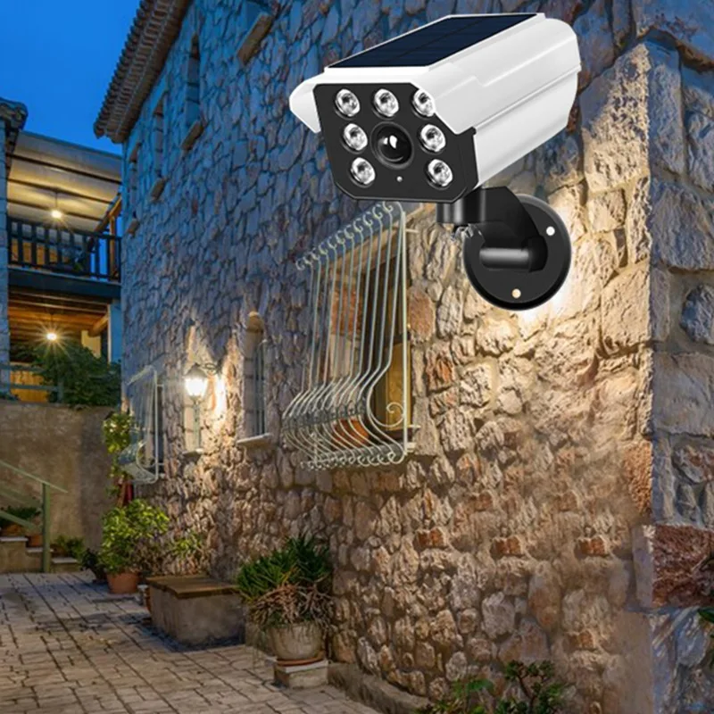 

Outdoor Motion Sensor Surveillance Wall Lamp Solar Lights Met Led Waarschuwing Licht Voor Outdoor Solar Powered Security Camera