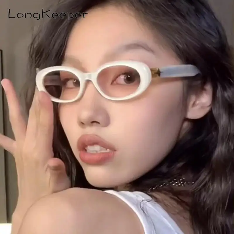 

Designer Y2K Sunglasses Women Small Frame 2023 Oval Sun Glasses for Female Vintage Star Punk Computer Glasses Eyewear Uv400 New