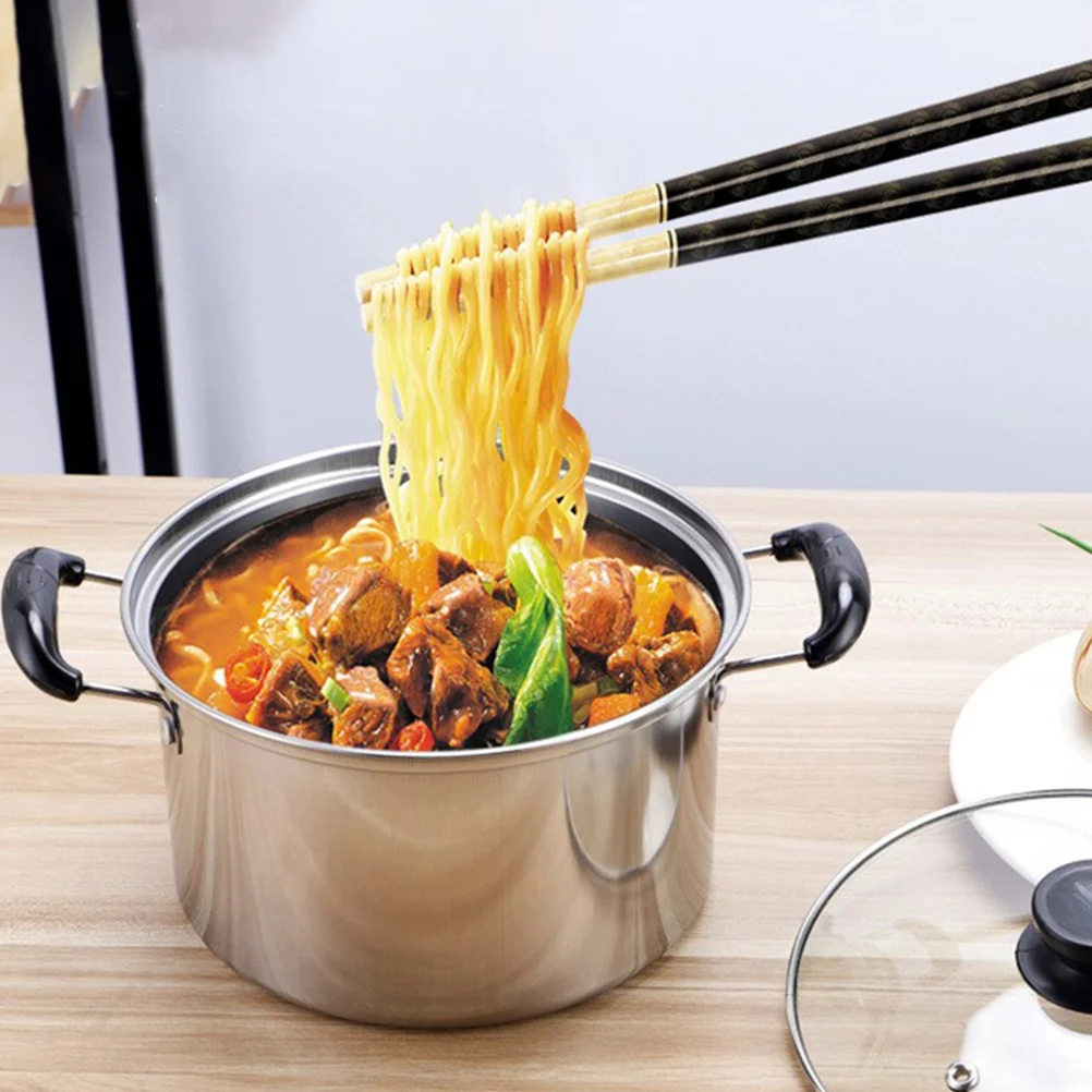 

Stainless Steel Soup Pot Multifunctional Pot Hot Pot with Glass Lid Pot Household Kitchen Food Cooking Soup Pot Cuzzeiras