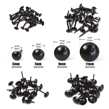 100X Black Upholstery Nail Wine Jewelry Chest Wooden Box Gift Case Furniture Sofa Shoe Door Decorative Tack Stud Pushpin Hobnail