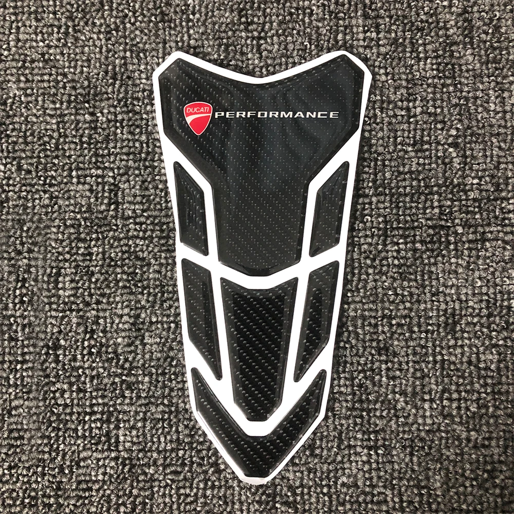 Motorcycle For Ducati V2 V4 959 Universal Case Protector Racing Sticker Gel Fuel Oil Tank Pad Fish Bone Carbon Fiber