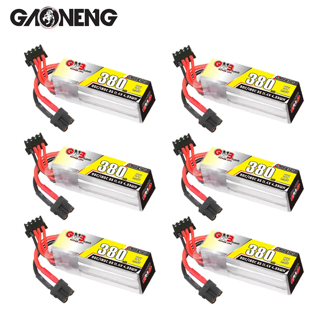 

GNB HV 3s 11.4v 380mAh 90c/180c Lipo Battery For RC Cars Boats RC Helicopter Quadcopter FPV Racing Drone Spare Parts 3s Battery