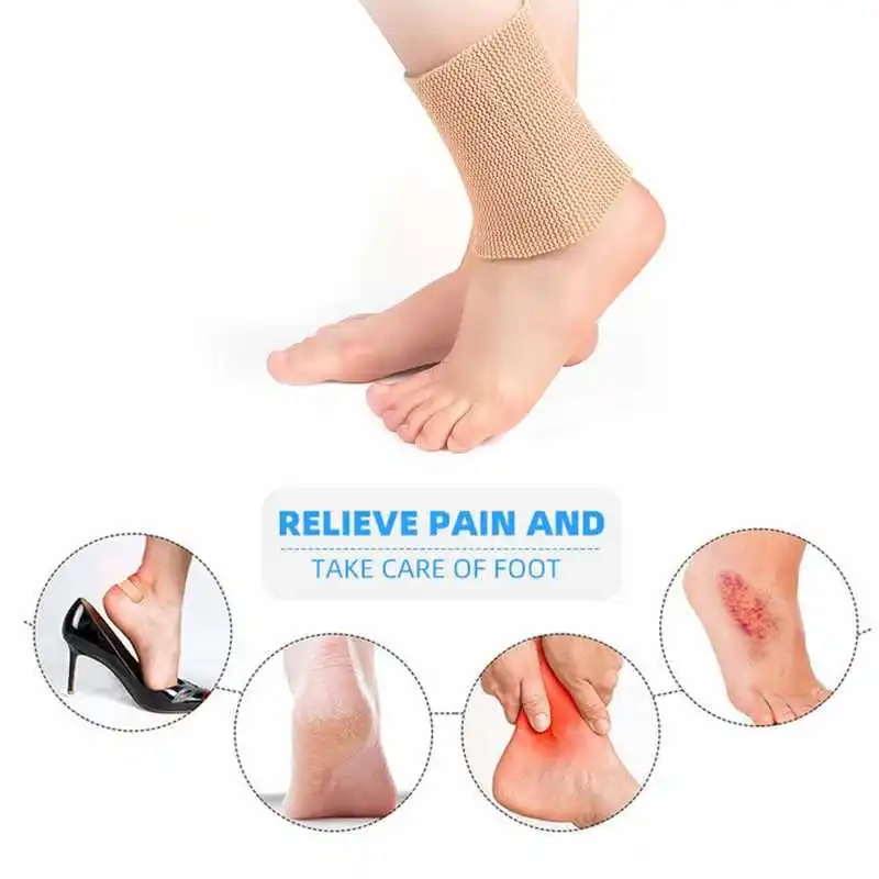 

Men Women Figure Skating Support Belt Ankle Brace Compression Sleeve Injury High Elastic Recovery Sports Protection Relief Pains