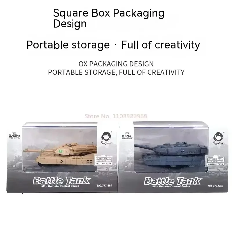 New Remote Control Tracked Tank 777-584 Mini Rc Tank Combat Military Tank Model Simulation Tiger Tank Popular Toy Puzzle Toy Boy 5
