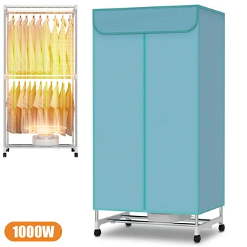1000W Electric Clothes Dryer Foldable Heated Clothes Airer Home Dryer Student Dormitory Small Folding Clothes Drying Machine