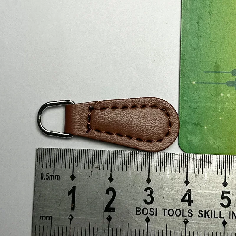 Zipper Pullers 10pcs Zipper Pullers Solid Color PU Zipper Pullers Clothes Pencil Bag Handbag Accessories