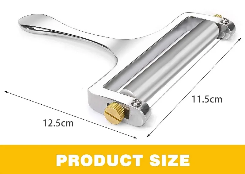 Description Picture 4 of itemCheese Slicer Adjustable Thickness Stainless Steel Wire Cheese Tools for Cheddar Gruyere Raclette Mozzarella Cheese Block