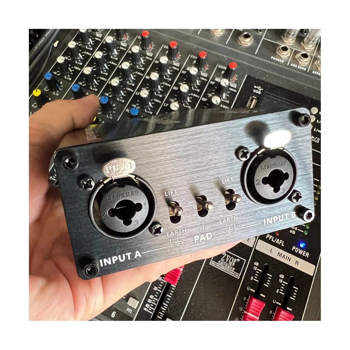 Audio Isolator Noise Reduction Filter Eliminates Current Noise Dual-Channel 6.5 XLR Mixer