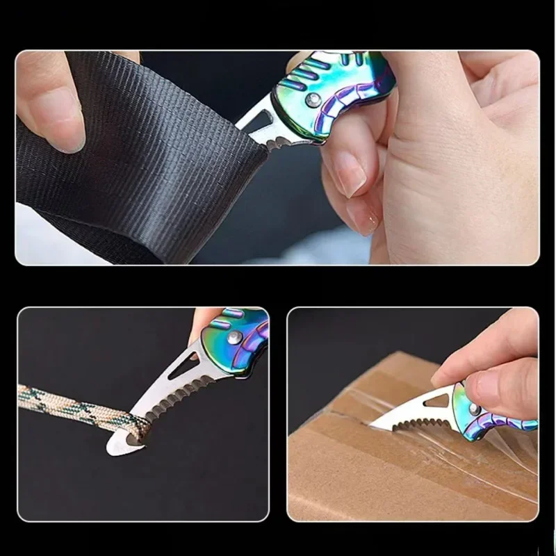Portable Multifunctional Knife Stainless Open Express Parcel Strap Cutter Emergency Survival Tool Carry-on Unpacking Box Opener
