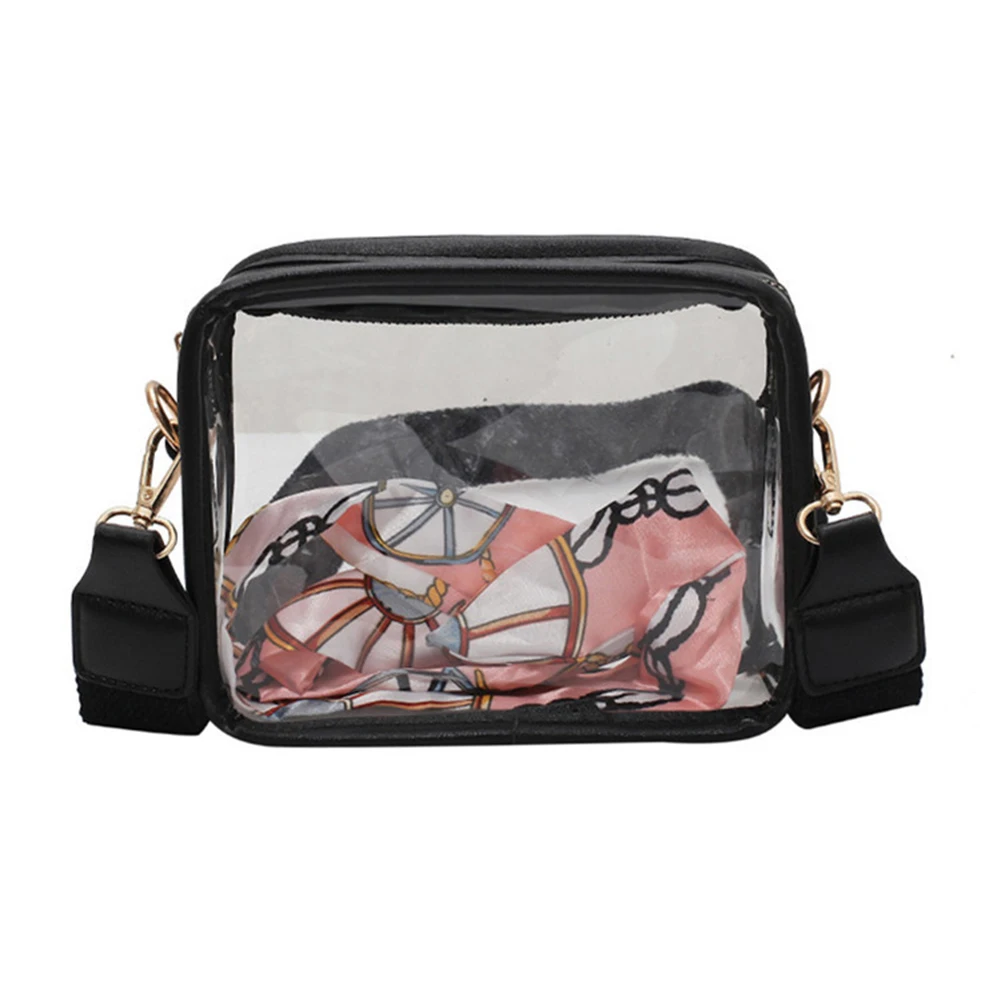 SPODEARS Clear Bag Stadium Approved Crossbody Purse, Small Clear Tote Bag  for Concert Festival Work Sports Events Black