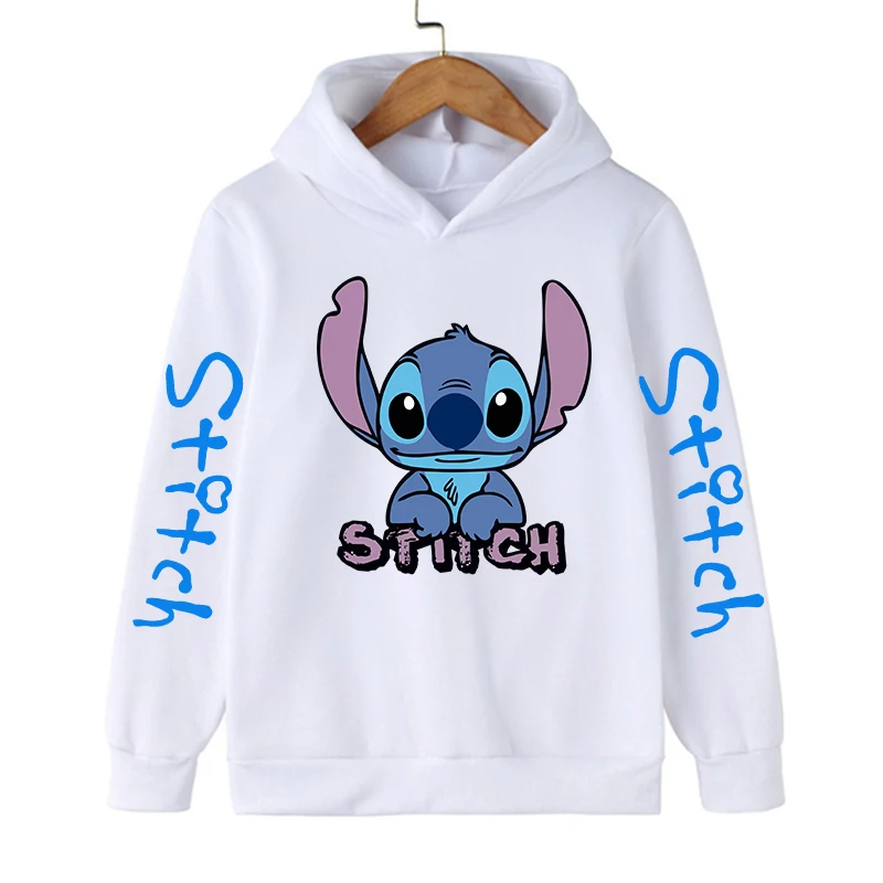 y2k Kids Disney Stitch Hoodie Children Cartoon Girl Boy Lilo and Stitch Sweatshirt Casual Top kids sweatshirts