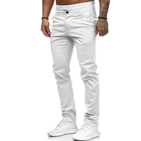 Men Slim Pants Autumn Male One Button Solid Color Straight Workwear Full Trousers BSD-8816 2