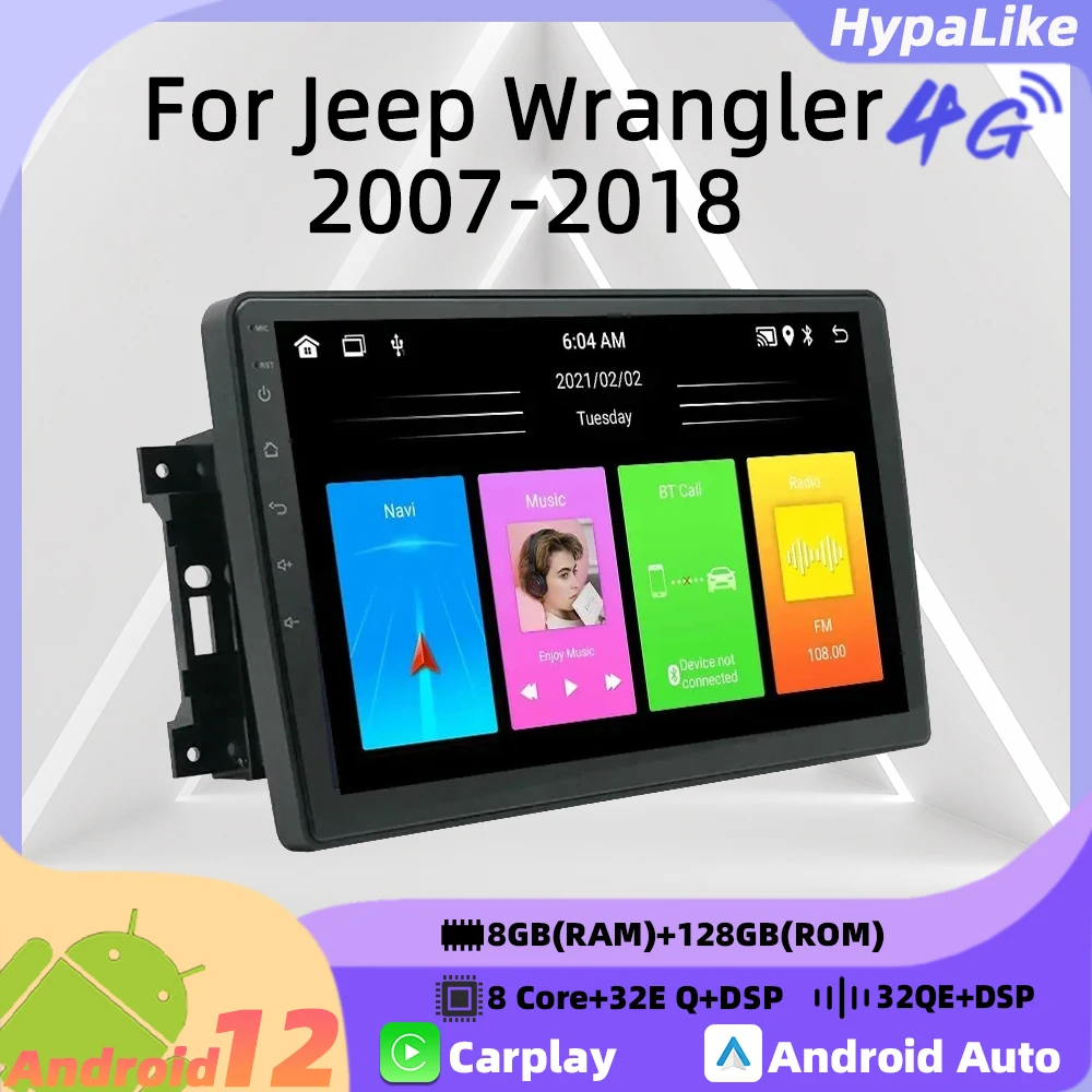 

Автомагнитола 2 Din, Android, для Jeep Wrangler 2007-2018, стерео, Carplay, автомобильный мультимедийный плеер, GPS-навигация, Авторадио, головное устройство, авто