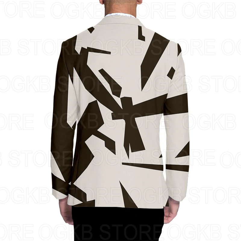 OGKB Office Store design suits irregularity polygon colorful patterns business jackets 3d printed party&events unisex