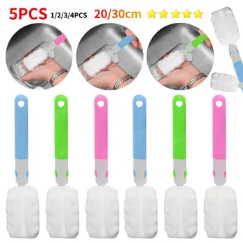 20/30cm Bottle Cleaning Brush Long Handle Soft Sponge Brush Water Bottle Glass Cup Washing Cleaner Tool For Bottle Vacuum Flasks 1