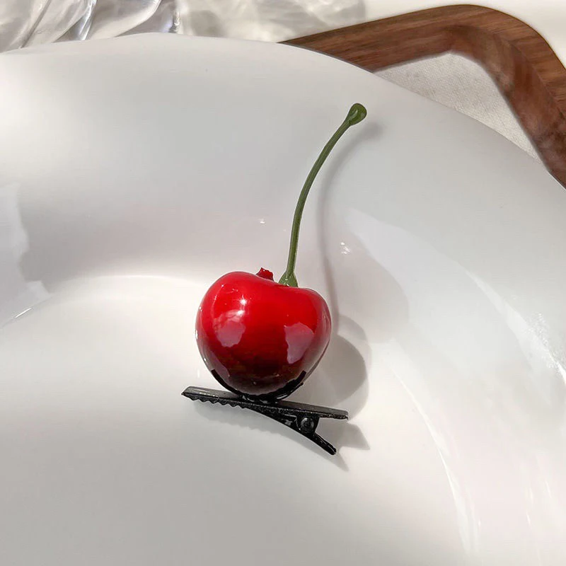 2PCS Fashion Cherry Hair Clip 5