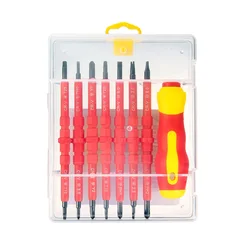Versatile Double - Ended Screwdriver with High - Hardness Interchangeable Heads for Efficient Repairs and Maintenance (SET)