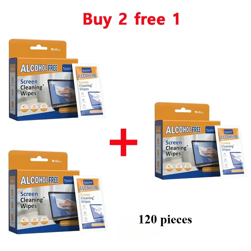 40-Pack Disposable Screen Cleaning Wipes