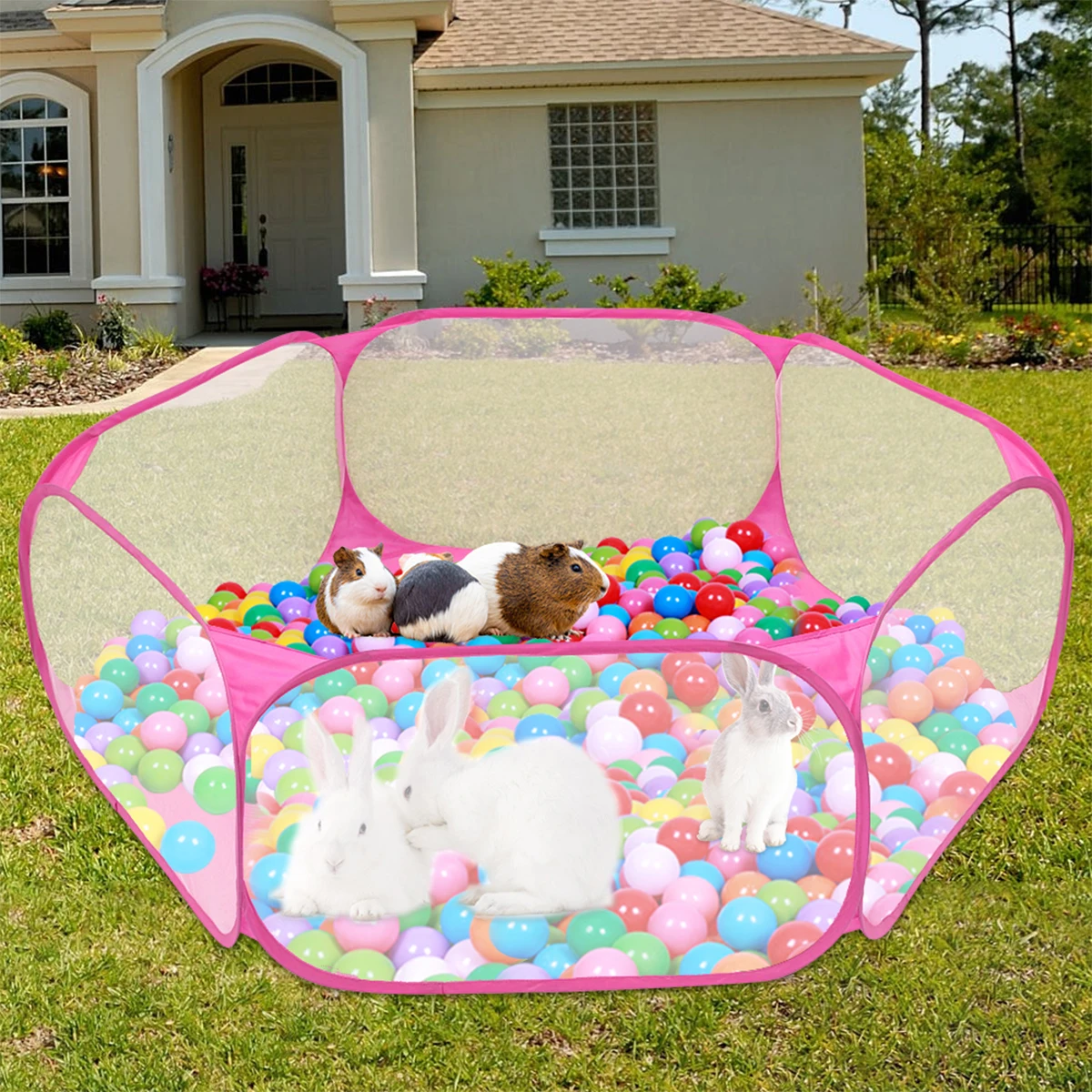 Portable Waterproof Pet Playpen Cage Tent for Small Animals