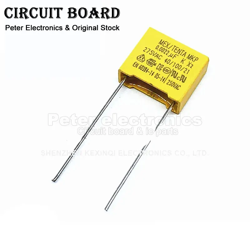 

20pcs/lot 275V 222K Safety Capacitor X2 Polypropylene Safety Plastic Film 0.0022uf MKP P=10mm Best Quality