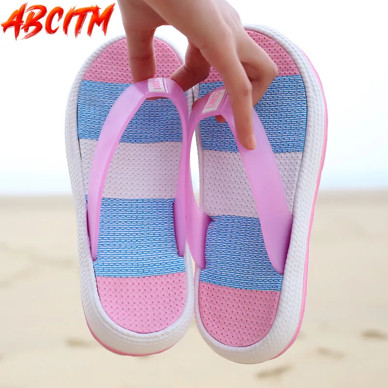 

Fashion Women's Summer Flip-flops Flat House Slippers Soft Sandals Women 2021 Beach Slippers Comfort Women Flip-flops New W7