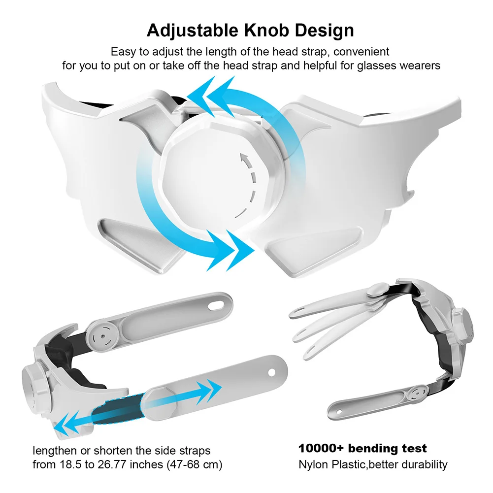 Adjustable Head Strap for Meta Quest 3 Comfortable VR Replacement Head  Strap Reduce Facial Pressure for Quest 3 VR Accessories - AliExpress
