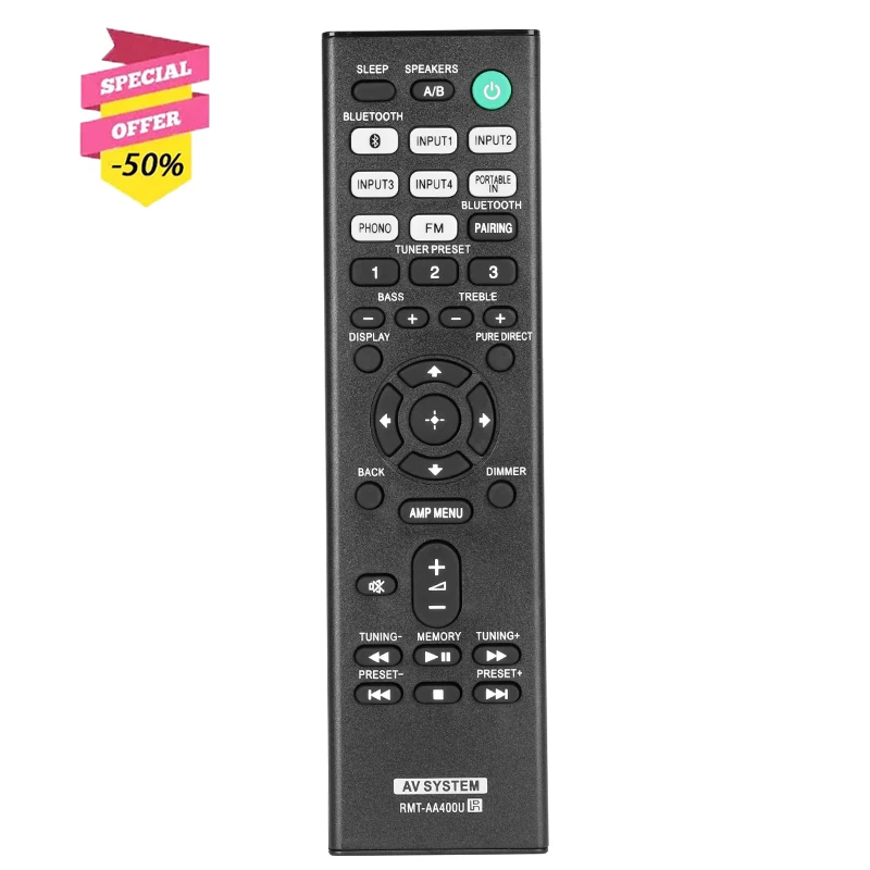 Rmt-Aa400U Telecomando Per Sony Av Home Theater Str-Dh190 Str-Dh590 Str-Dh790 Strdh190 Strdh590 Strdh790 Ht-Z9F Sa-Wzf9