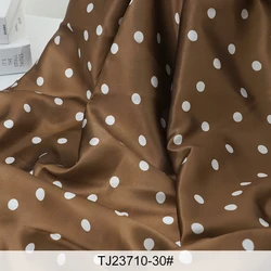 Colorful Polka Dots Silky Satin Fabric - Soft, Elegant Material for DIY Dresses, Linings, and Clothing Sewing Projects (30)