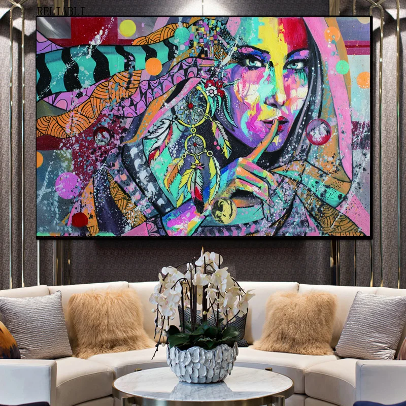 

Watercolor Beauty Woman Oil Canvas Painting Home Decoration Wall Art Prints Scandinavian Murals Posters Living Room Decor