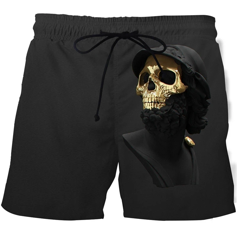 New Summer 3D Print Skull Beach Causal Clothing Fashion Men Women Shorts Plus Size S-7XLStreetwear Kids Pants Cargo  Tiki