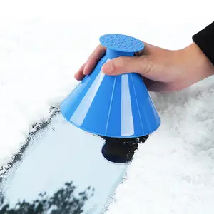 SCRUBIT Rascador de hielo para parabrisas de automóvil, raspador de nieve  con agarre de espuma para automóviles SUV y camiones pequeños, rascador de