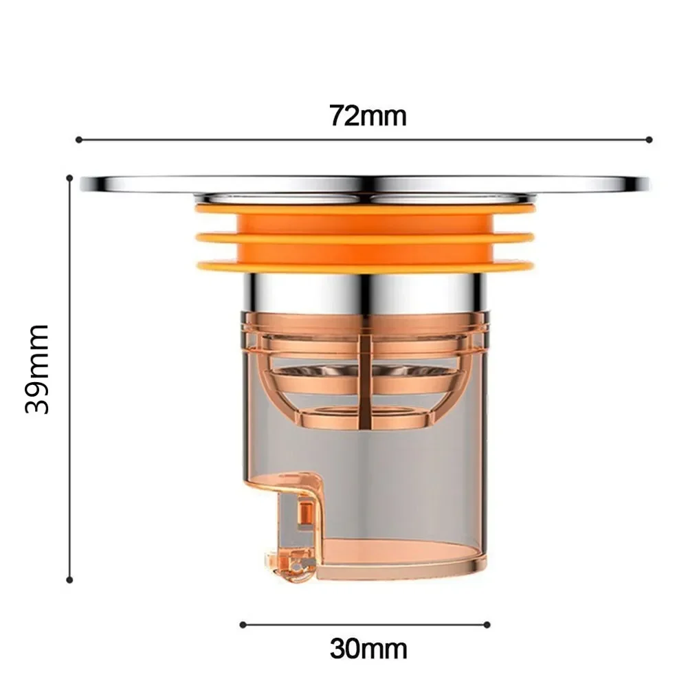 1pc Bath Shower Floor Strainer Cover Plug Trap Drain Valve Toilet Deodorant No Smell Bathroom Toilet Sewer Strainer Floor Drain bathroom accessories shower drain plug sink drain strainer