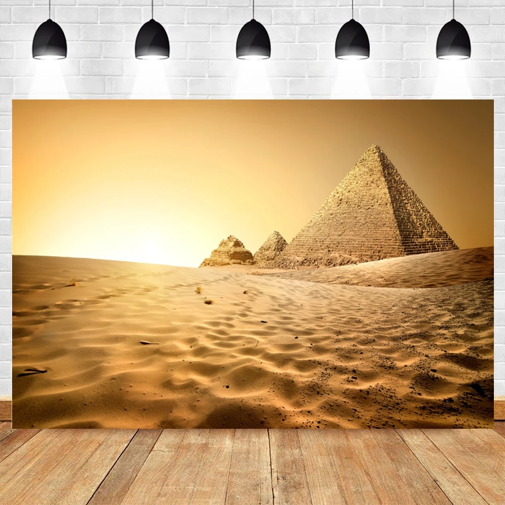 Egyptian Pyramids Backdrop Egypt Ancient Architecture Ruins Natural Desert Sand Dunes Photography Background Photo Studio Props