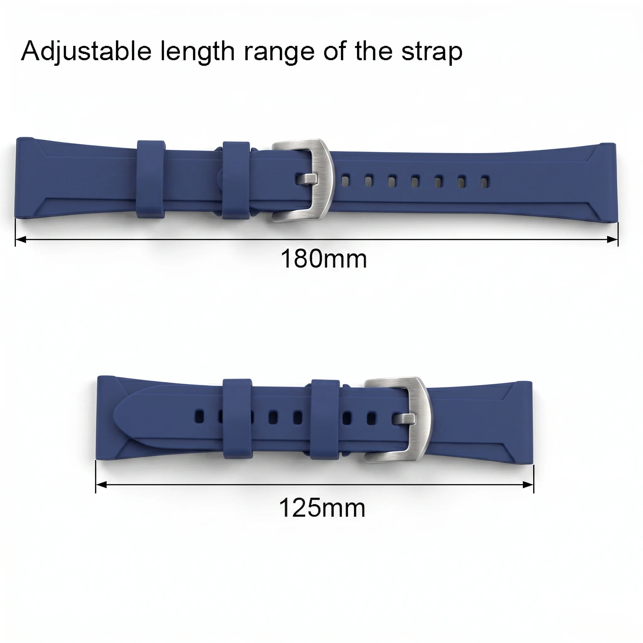 Premium Waterproof Silicone Sport Watch Band - Soft Rubber Dive Strap