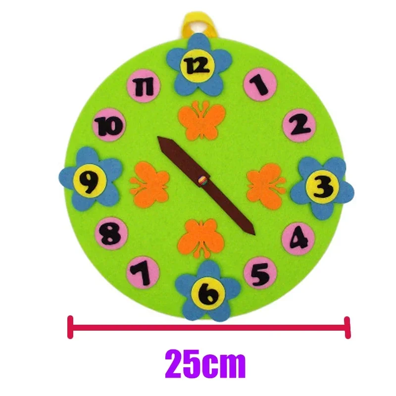 Children's Early Education Enlightenment Clock Cognitive Mathematics  Busy Board Felt Board Montessori Intellectual Toy for Kids 6