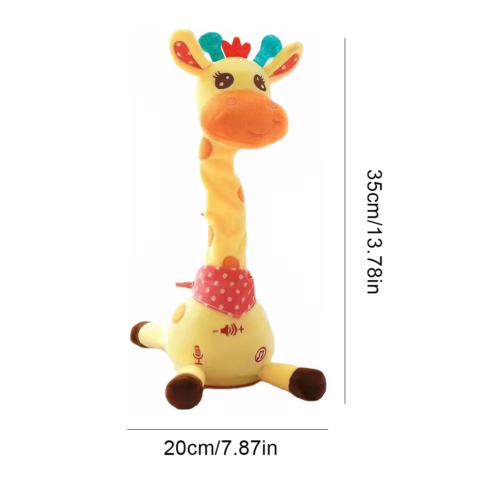 Musical Giraffe Stuffed Animals Toy Sings Dances & Repeats What You Dancing Giraffe Toy for Children's Entertainment Shelf Room