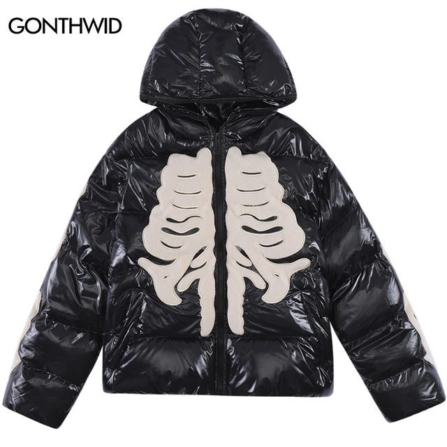 Winter Jacket Women Hip Hop Parka Skull Embroidered Puffer Jackets Men  Warmful Coats Mens Clothes Harajuku Y2K Clothes - AliExpress