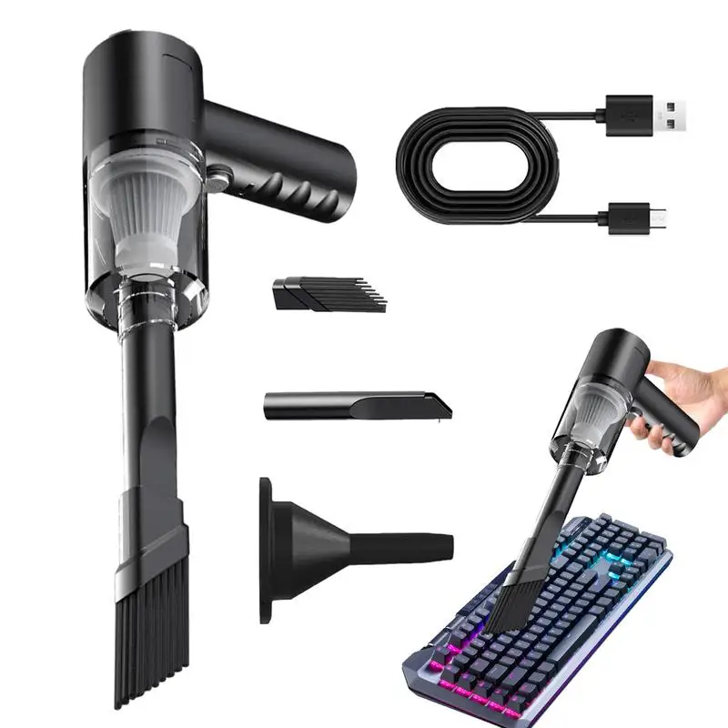 강력한 3 in 1 핸드 먼지 제거기, 자동차 청소용 무선 진공, USB 충전, 휴대용 진공 청소 자동차