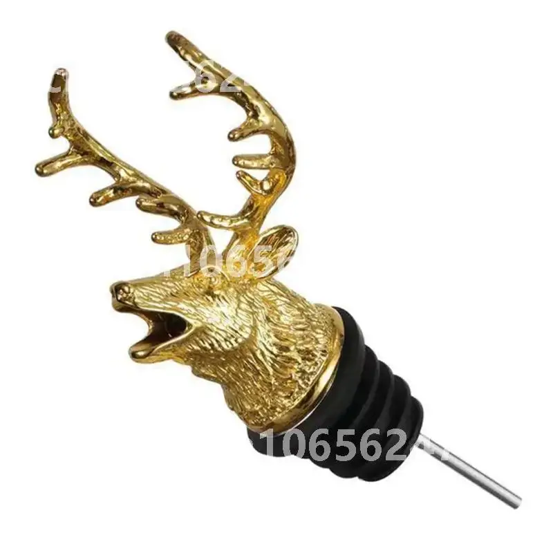 

Unique Wine Bottle Stoppers Modern Deer Stag Head Detachable Good Gloss Wine Pourer Bar Tools Wine Aerators Get Together Gift