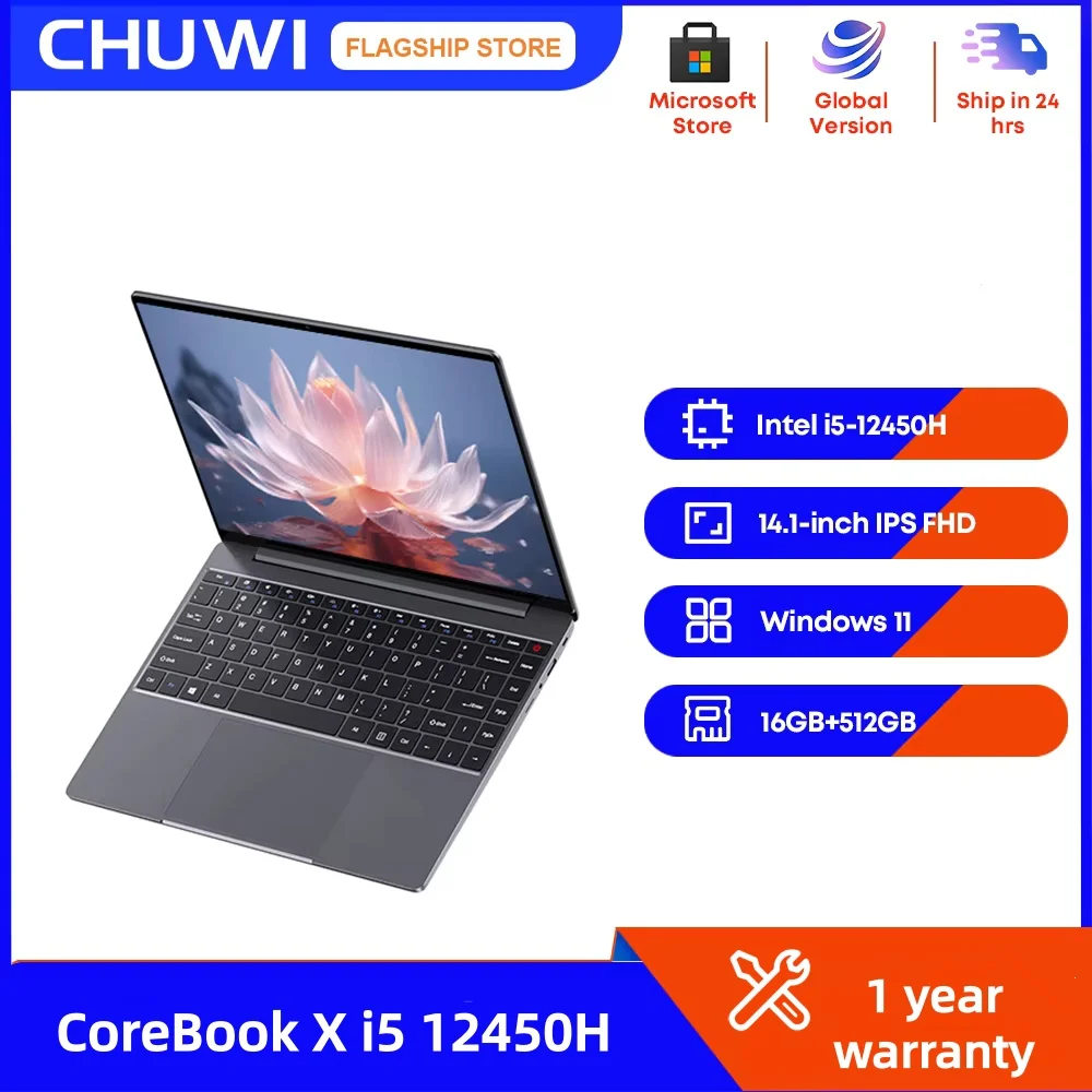 CHUWI CoreBook X Intel Core i5 12450H Gaming Laptop 14 inch