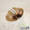 20cm cotton doll accessory rabbit ear grass hat berry pine nut plush doll hat 6
