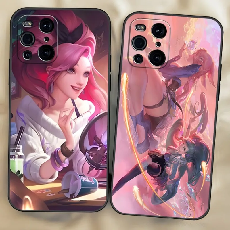 Seraphine Lol Custodia Per Telefono Per Oppo Find X3 Neo X5 A55 A57 Reno 8 6 Pro 7 A16 A74 K9 K9S A92 A93 A54 A94 Cover Posteriore