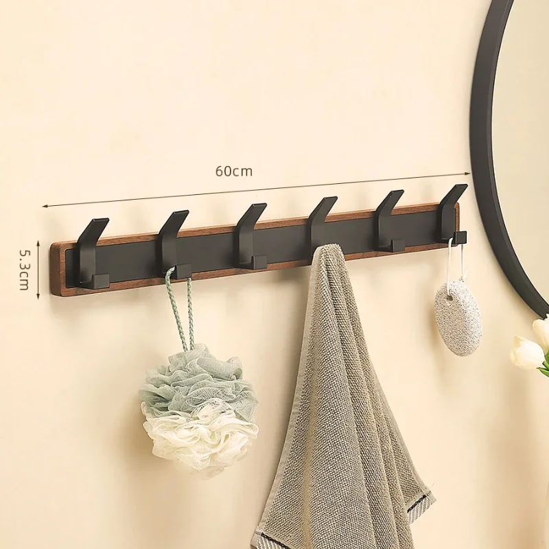 Solid Wood Wall Mounted Hangers for Bathroom, Coat Hooks, Keys, Hats, Robe, Towels, Bags, Storage Hook, Save Space 6