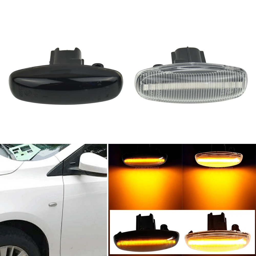2piece LED Dynamic Turn Signal Lamp Sequential Side Marker Indicator Light For Toyota Yaris Vios